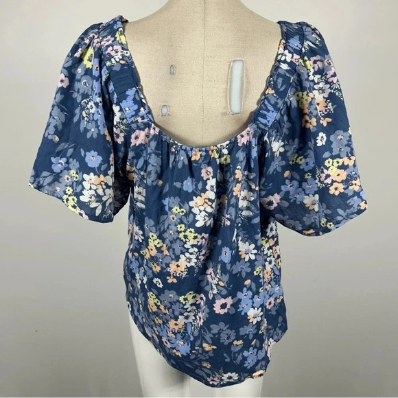 ❤️ Gap Floral Peasant top M - Picture 4 of 11